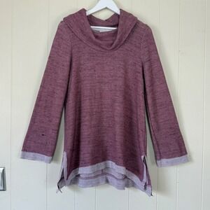 Maeve Anthropologie Womens Cowl Neck Tunic Sweater Size L Aesthetic Boho Cozy